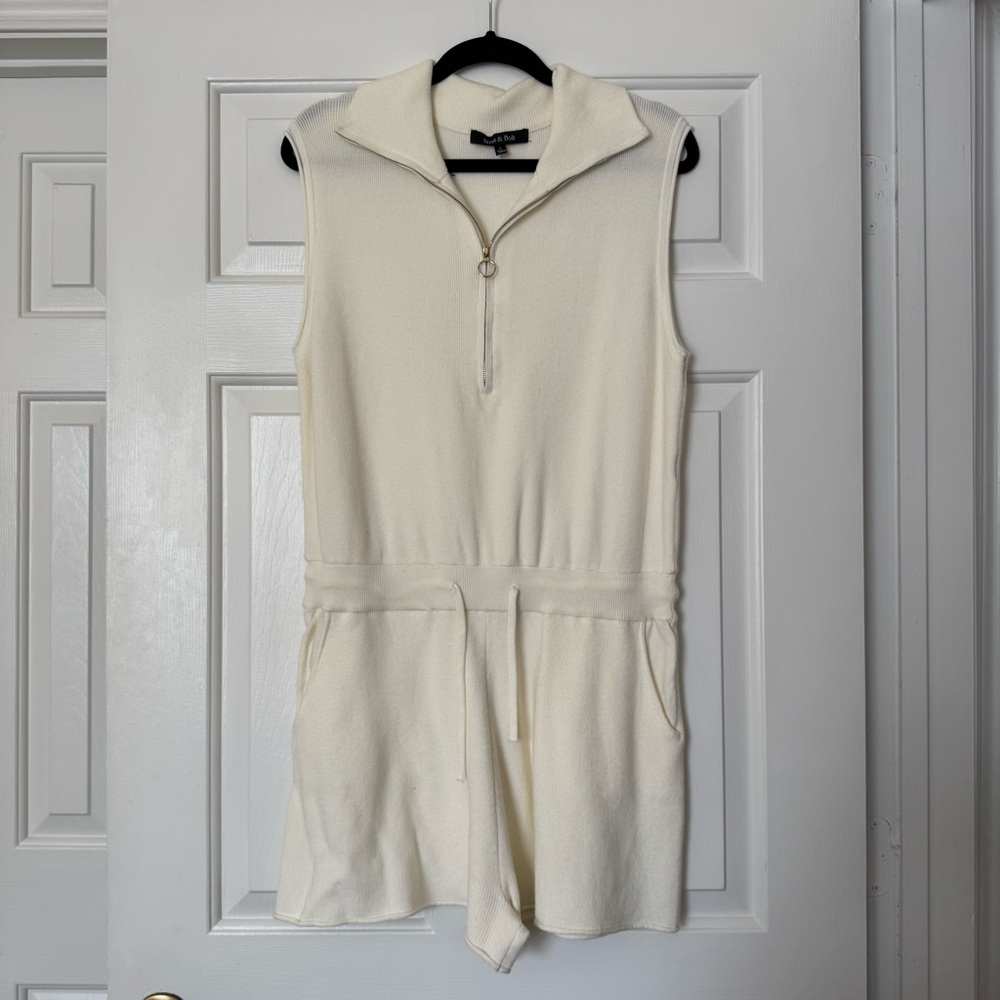 Strut & Bolt Cream Sweater Romper